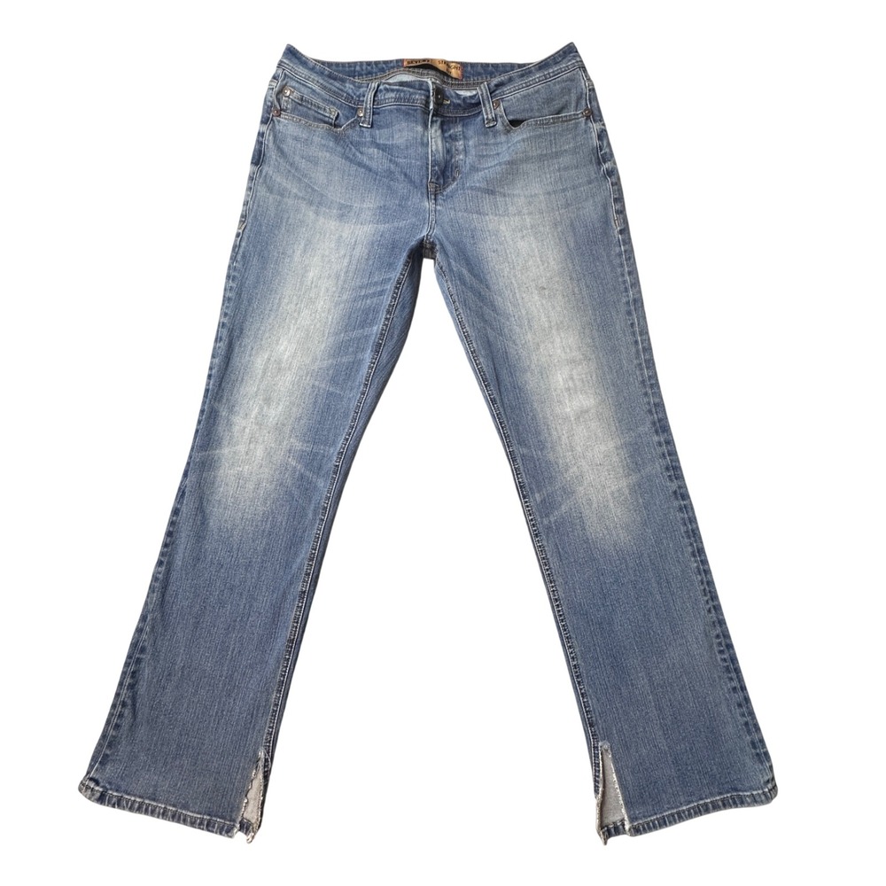 Seven7 Jeans Mens 34x32 Blue Premium Denim Straight Leg Stretch Side Slit Pants